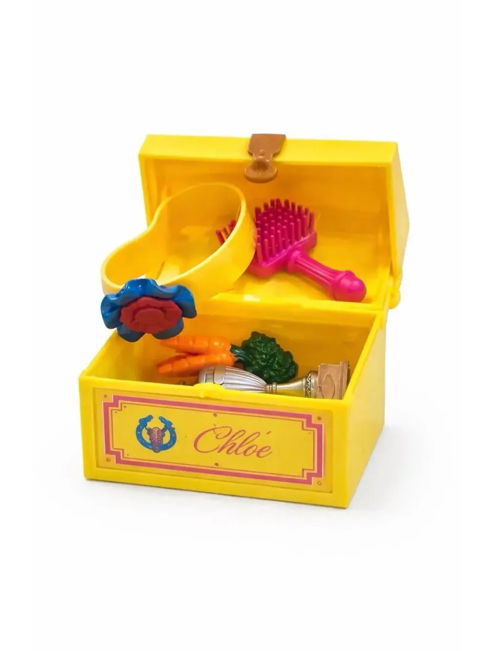 Bratz Chloe Doll Horse Accessories Lot Toy Box Basket Carrots Figure Set